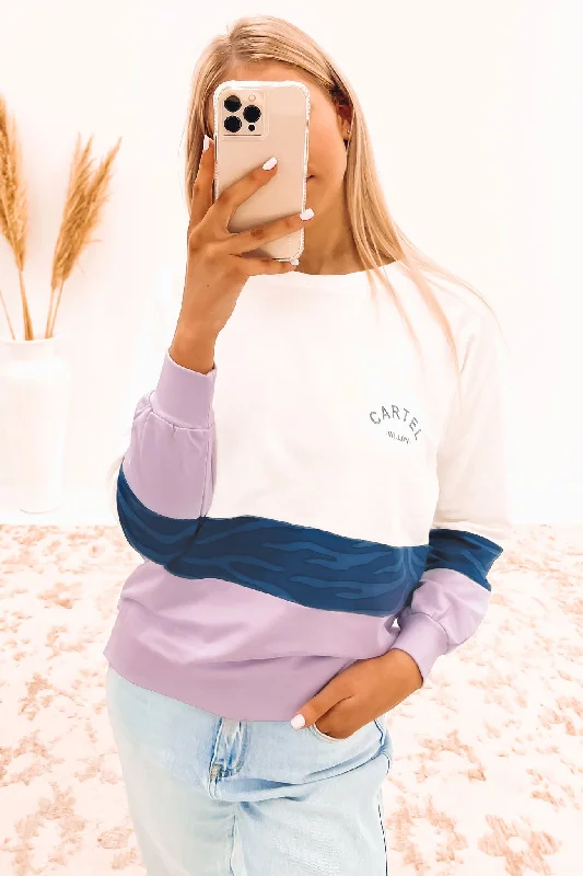 Tilly Sweater Navy Lilac