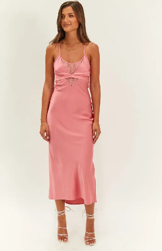 Reduced Prices Elery Pink Midi Dress
