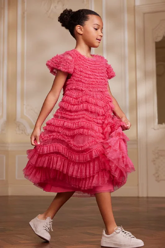 Exclusive Savings Wild Rose Ruffle Kids Dress