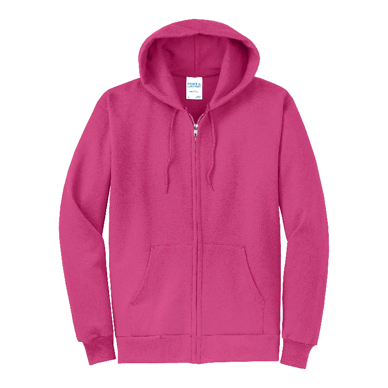 Epic Deals B2354 Core Fleece Full-Zip Hooded Sweatshirt
