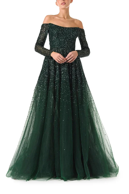 Buy Now Off The Shoulder Embroidered Ball Gown