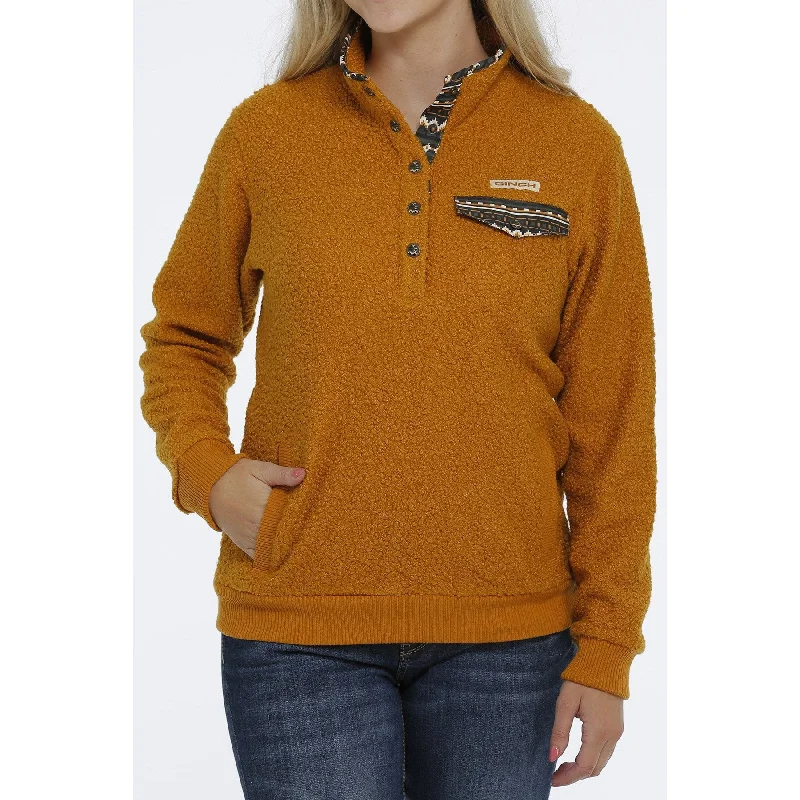 Friends and Family Sale Cinch Women's Gold Polar Fleece Pullover