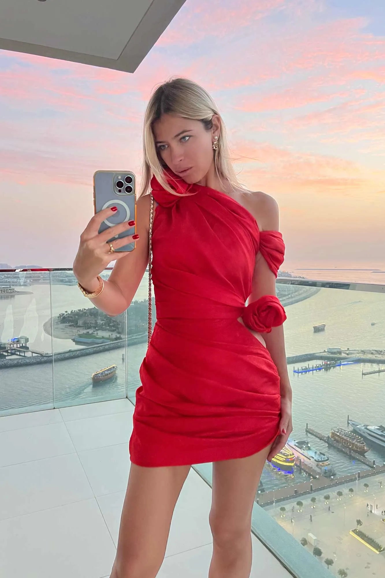 Fantastic Deals Rose Details Mini Dress