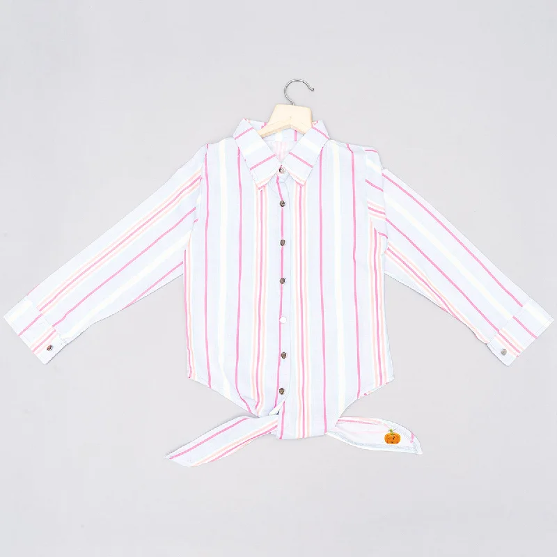 Limited Stock Knotted Striped Top for Girls