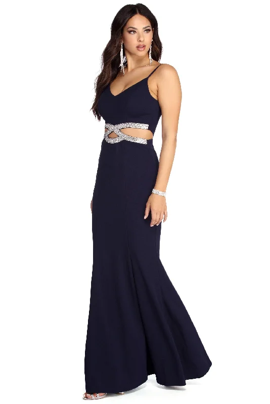 Liza Formal Rhinestone Mermaid Dress