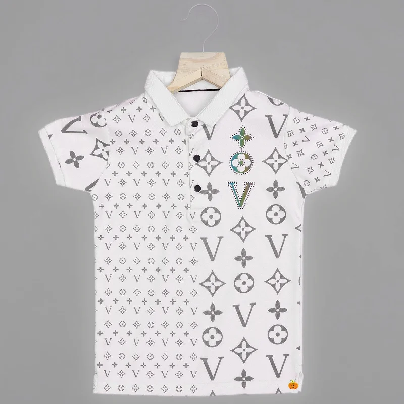 Huge Savings Printed Casual Polo T-shirts for Boys