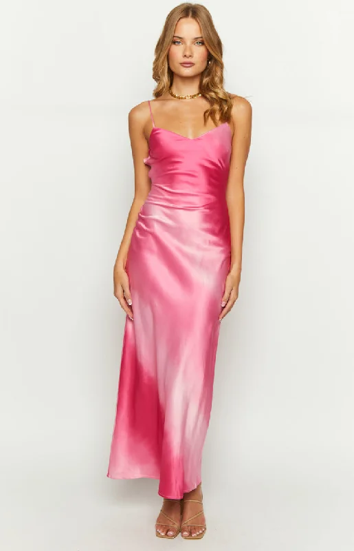 Hot Deal Hanna Pink Ombre Maxi Dress