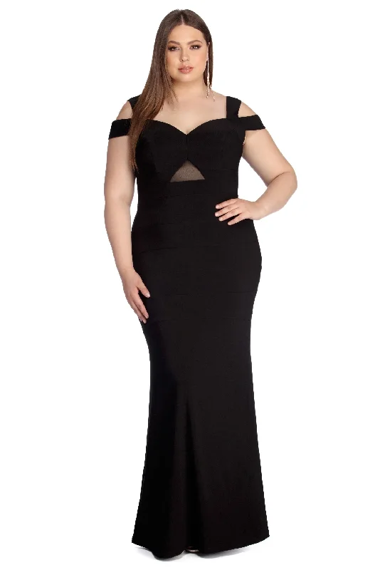 Plus Kathy Formal Off The Shoulder Bandage Dress