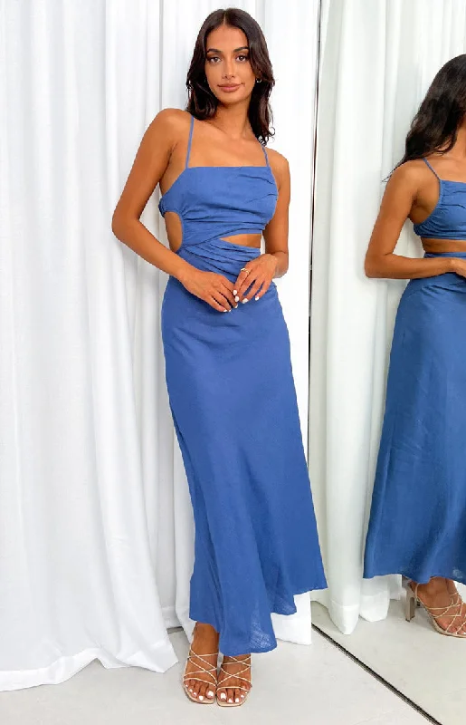 Last Chance Lene Blue Maxi Dress