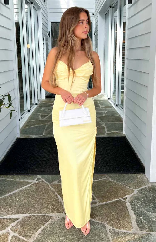 Best Deals Honey Yellow Maxi Dress