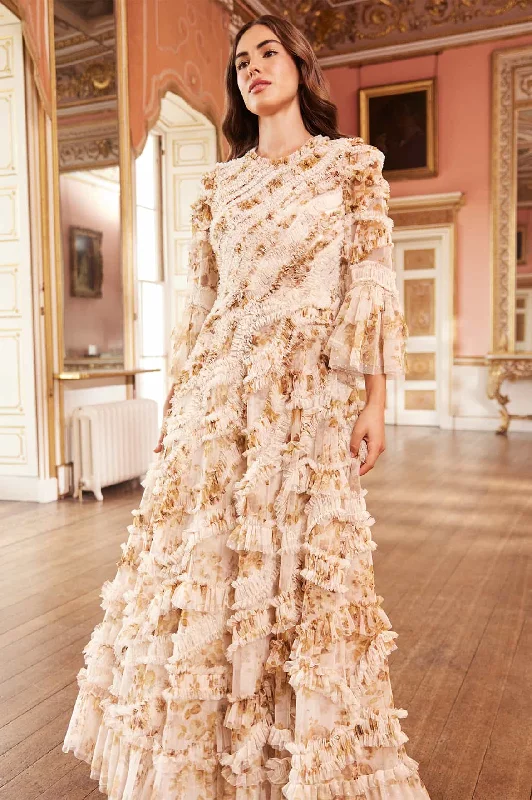 Discount Deals Vintage Rose Aaliyah Long Sleeve Gown