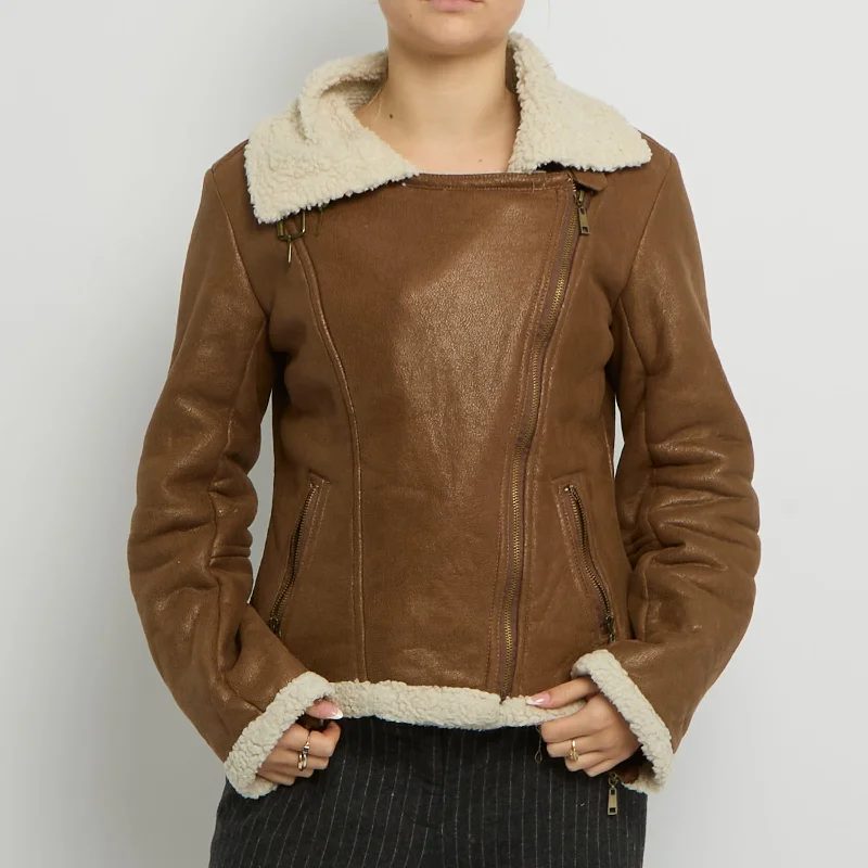 Discount Days Fluffy Lining Suede Style Jacket - UK 12