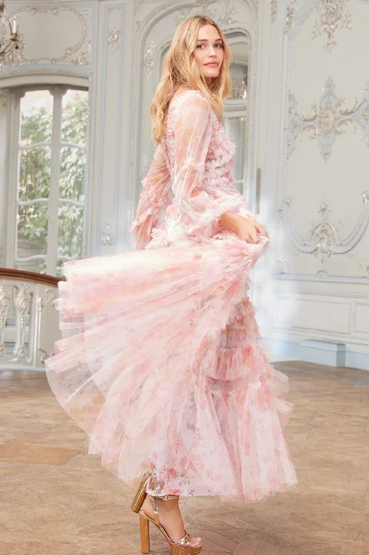 Blowout Sale Rose Bluebell Ruffle Gown