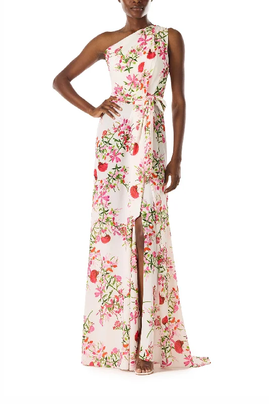 Limited Time One Shoulder Floral Gown