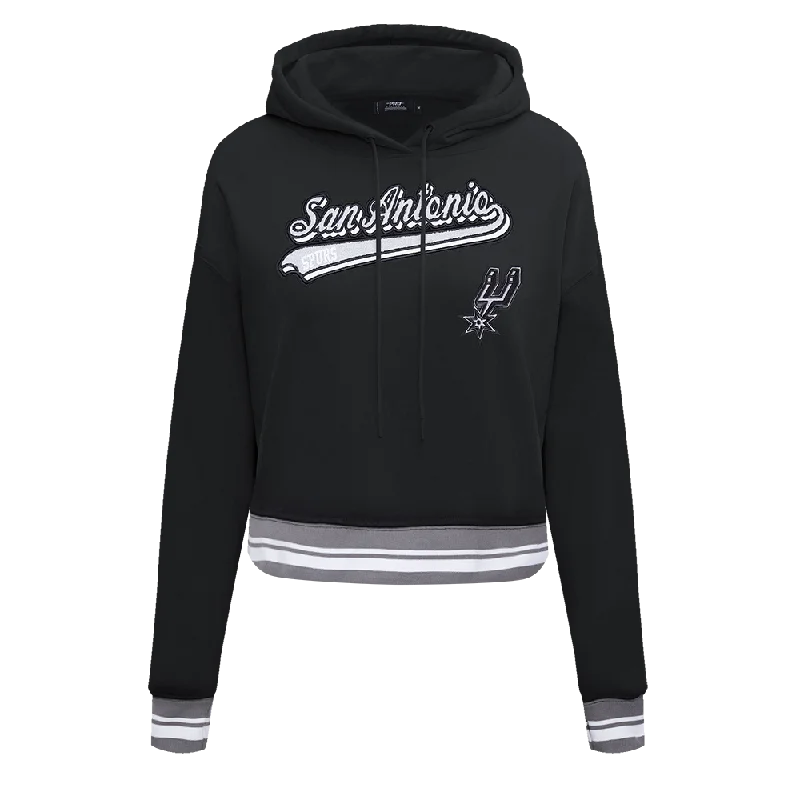 Midnight Sale SUDADERA CON GORRO NBA SAN ANTONIO SPURS SCRIPT TAIL PARA MUJER