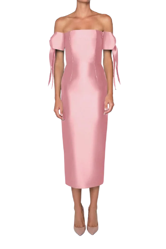 Seasonal Clearance Isabella Silk and Wool Midi Dress