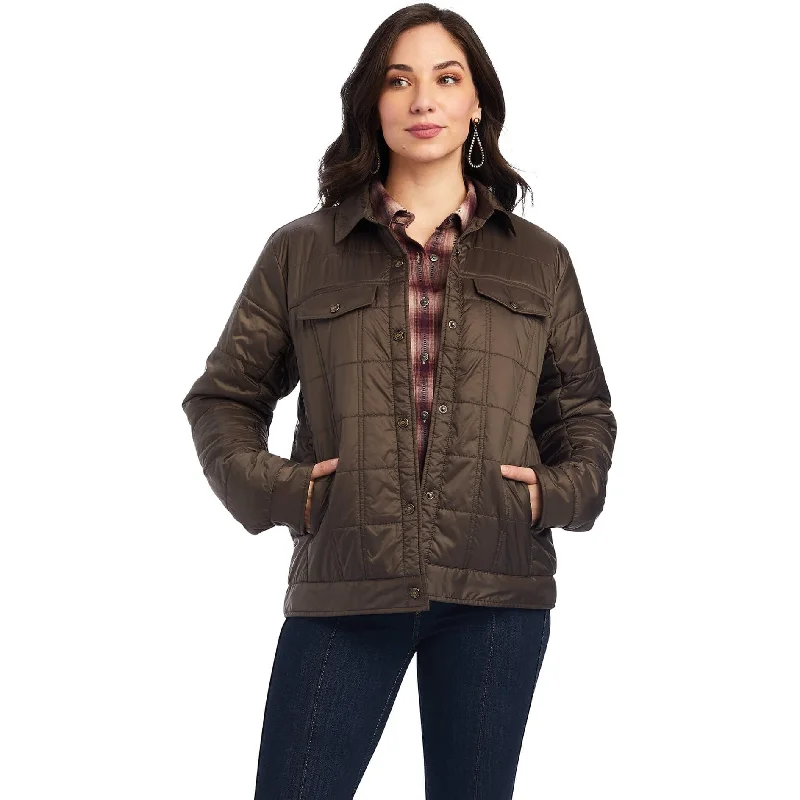 Huge Discounts Ariat Women's Banyan Bark Puffer Trucker Jacket