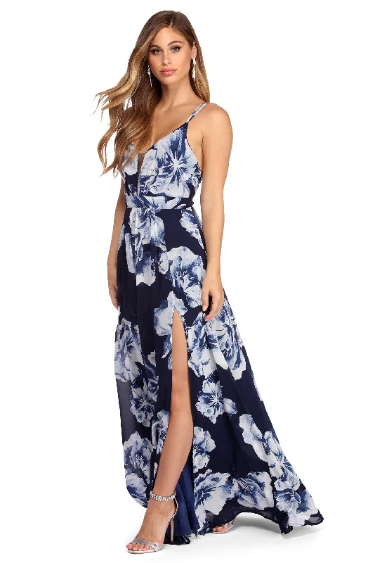 Bea Formal Floral Wrap Dress