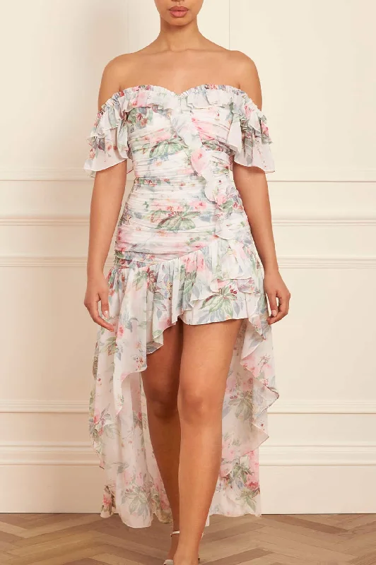 Instant Discount Paradise Garden Susie Chiffon High-Low Dress