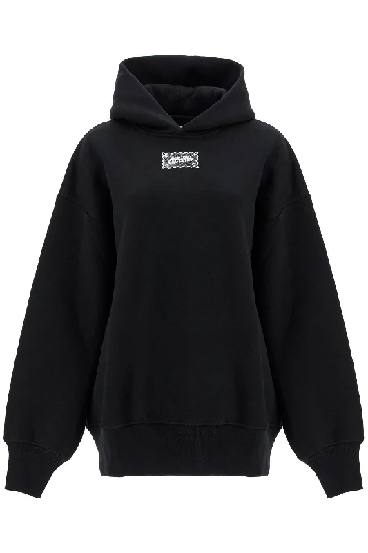 Oversized Hoodie With Hood  - Black