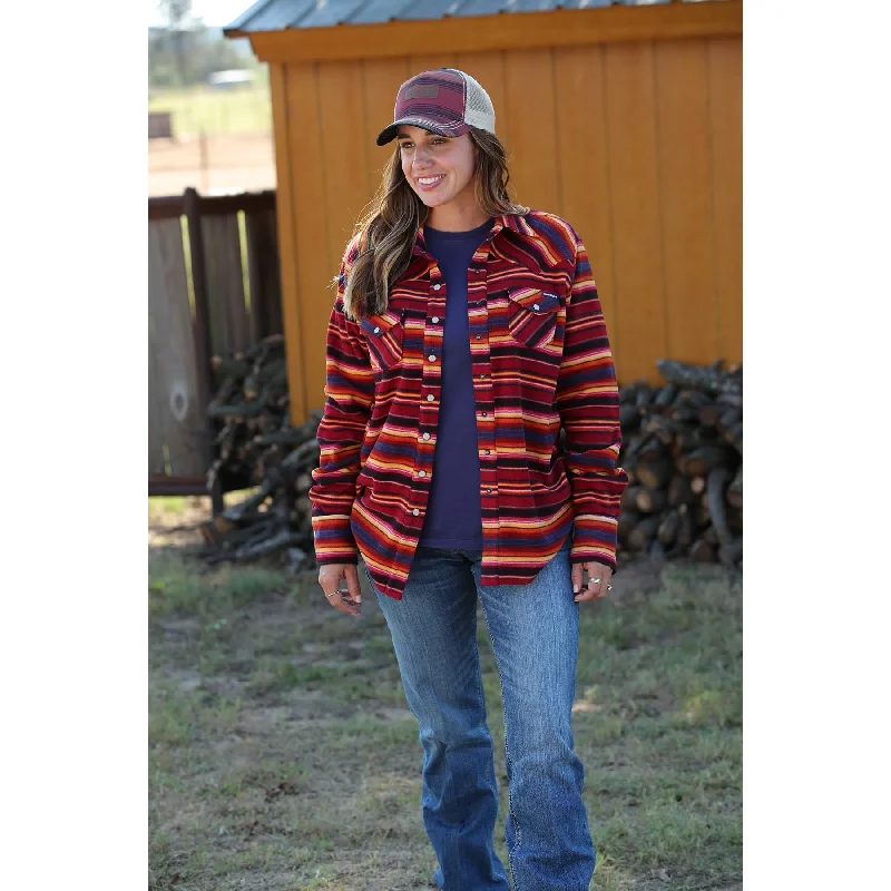 Exclusive Access Cinch Women's Red Serape Shirt Jacket