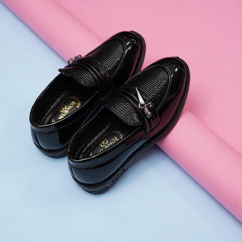Fantastic Offers Black Formal Shoes for Kids