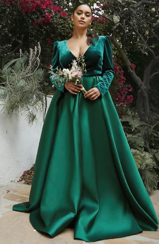 Can't Miss LONG SLEEVE VELVET BALL GOWN