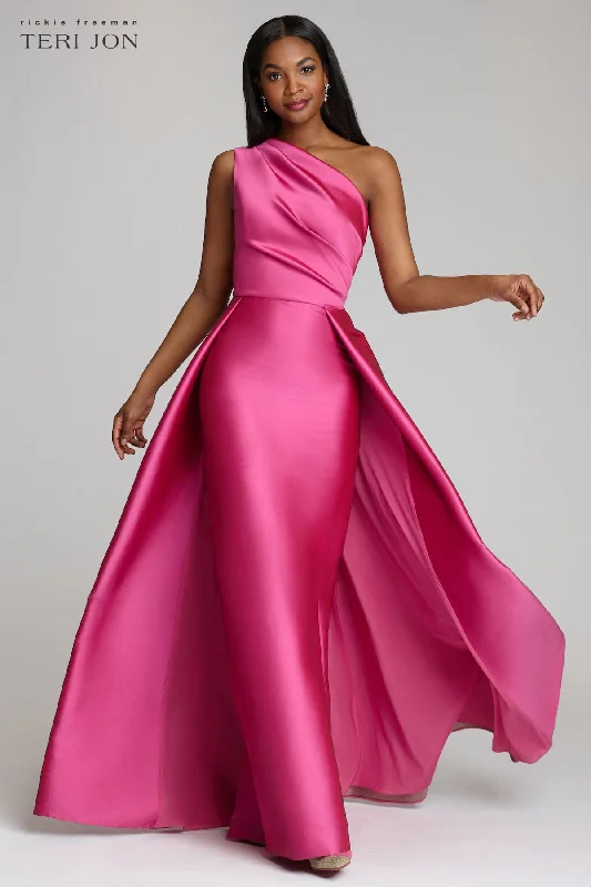 Stock Clearance One Shoulder Stretch Gazar Gown