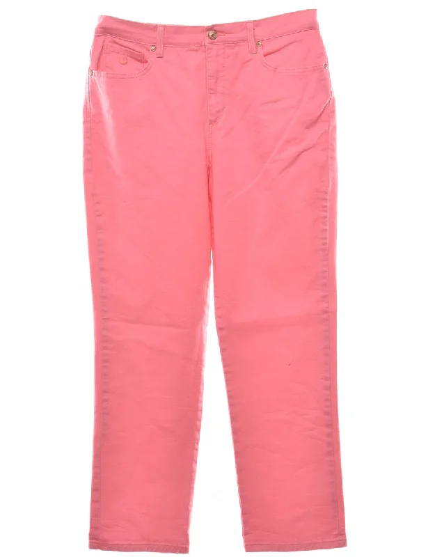 Savings Alert Pink Straight Fit Jeans - W33 L28