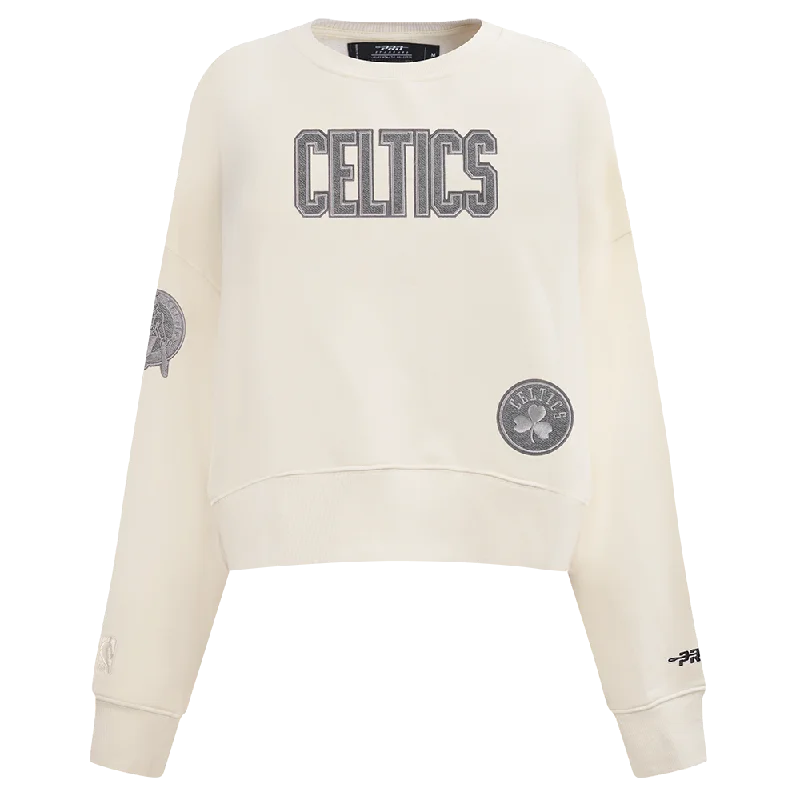 SUDADERA DE CUELLO REDONDO NBA BOSTON CELTICS REVERSE FRENCH TERRY PARA MUJER