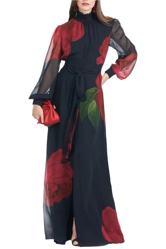 Limited Time Discount Cassandra Gown in Ruby Rose