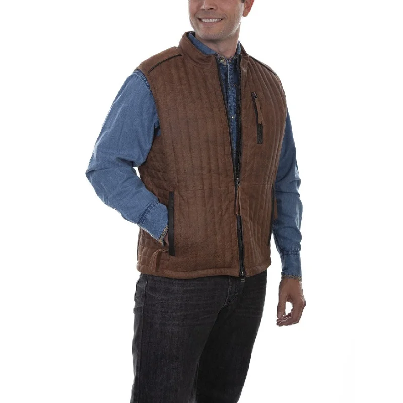 Huge Discounts Scully Men's Brown Lamb Leather Vest 731-154