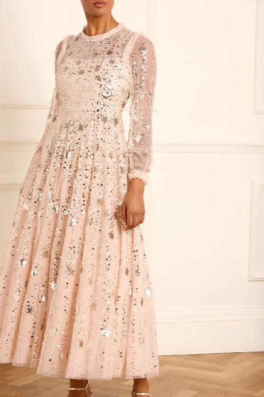 Lowest Price Shooting Stars Long Sleeve Ankle Gown