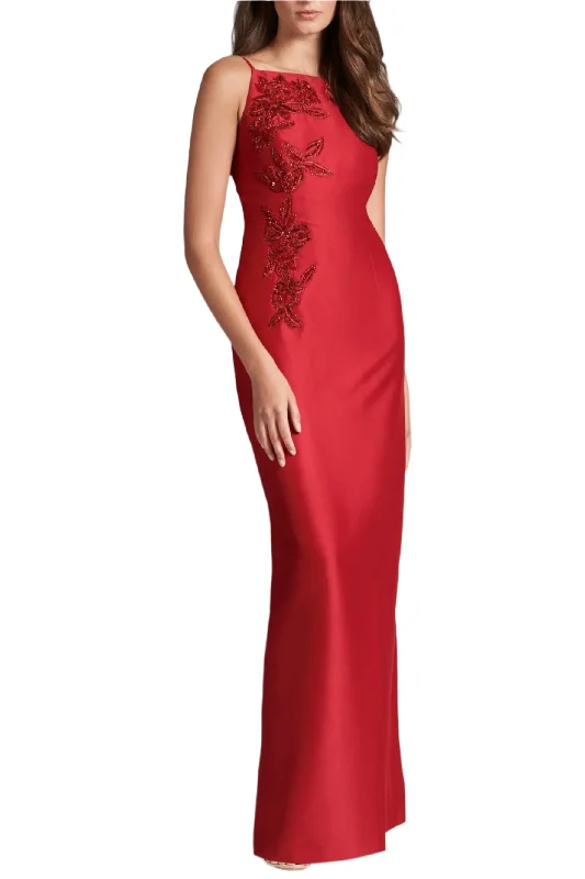 Special Discount Embellished Pryce Gown in Holly Red