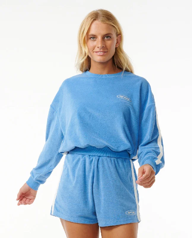 High Tide Terry Crew - Bright Blue