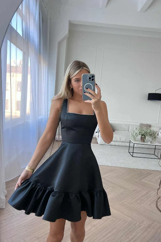 Massive Deals Bottom Flounced Strap Mini Dress