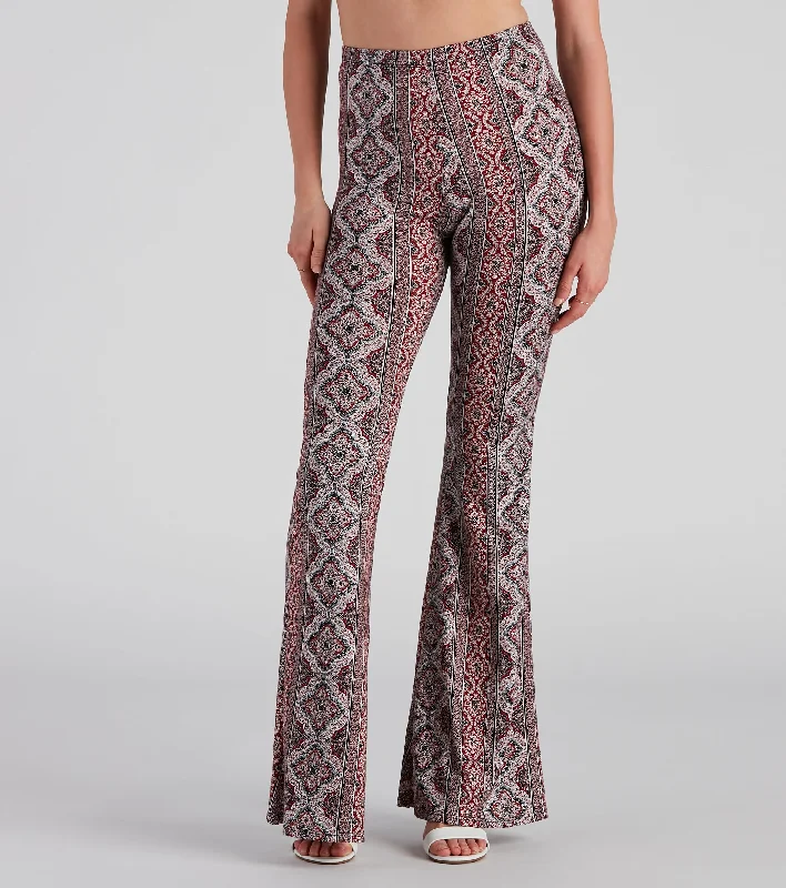 Boho Flare High Rise Pants