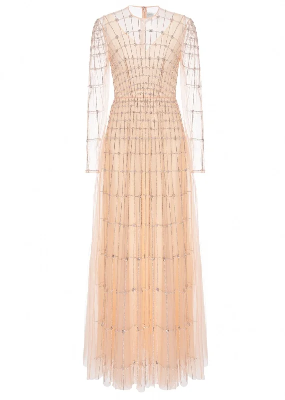 Price Slash Anissa Gown Nude Embellished Tulle