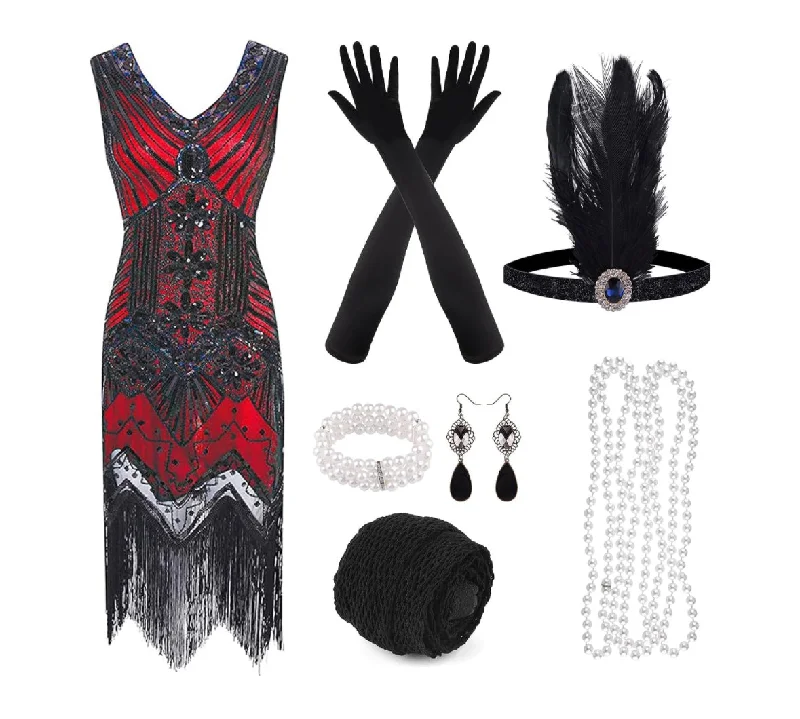 Quick Sale 1920s DEEP V SEQUIN HALLOWEEN COSTUME