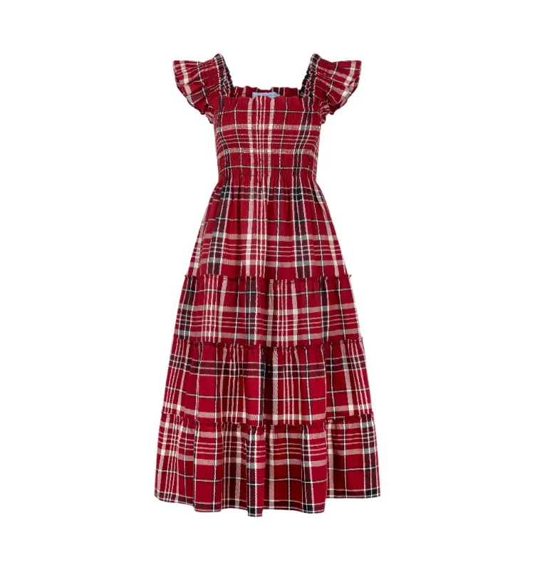 Hurry In The Ellie Nap Dress in Crimson Tartan