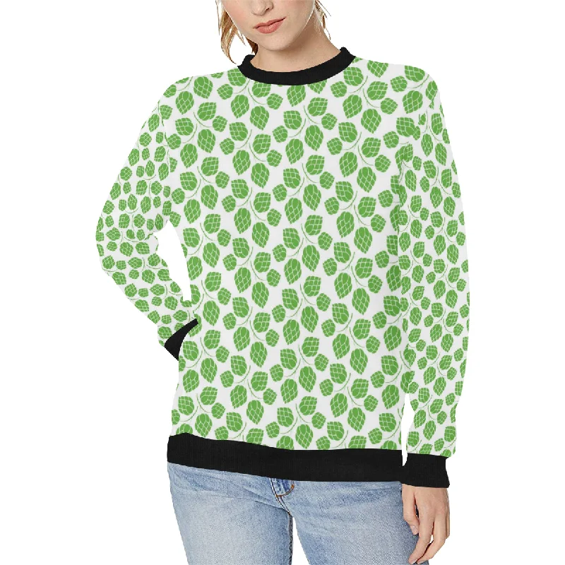 Hop pattern background Women's Crew Neck Sweatshirt