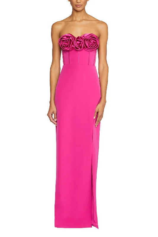 Last Chance Strapless Crepe Column Gown