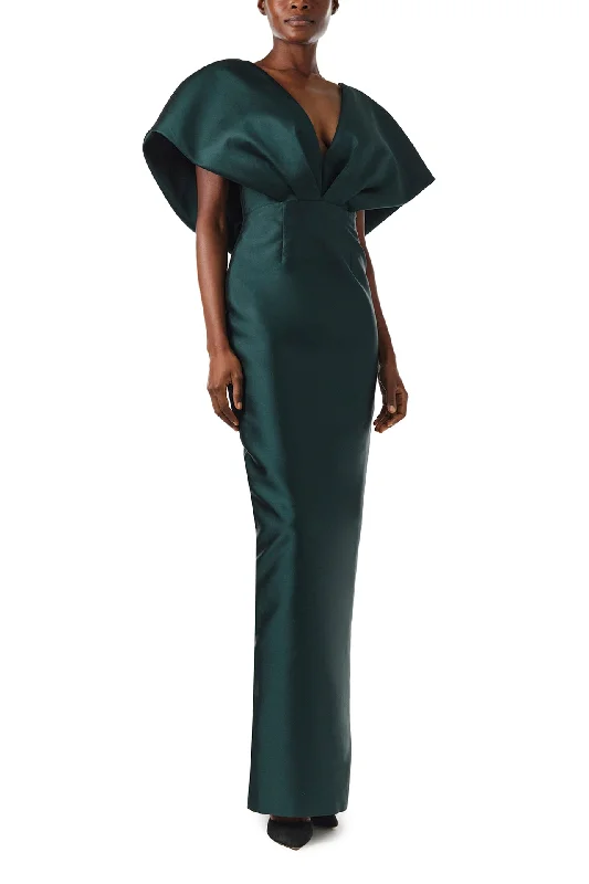 Special Price V-Neck Sculptural Column Gown