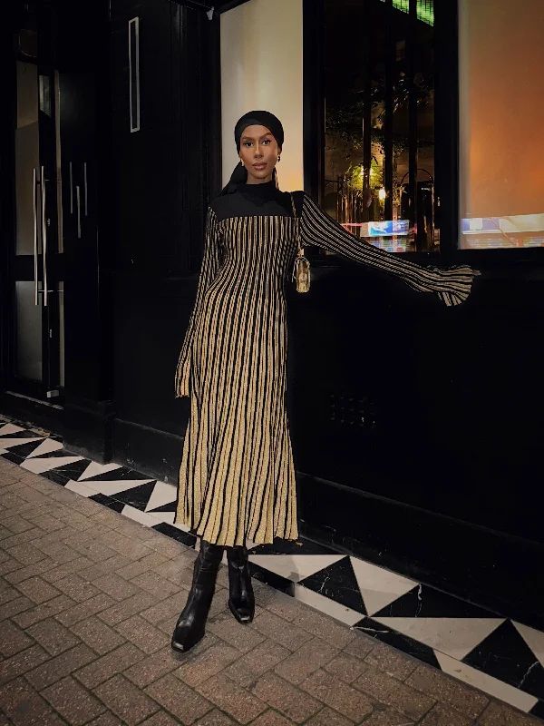 Early Access Journee Mari Lurex Long Sleeve Dress