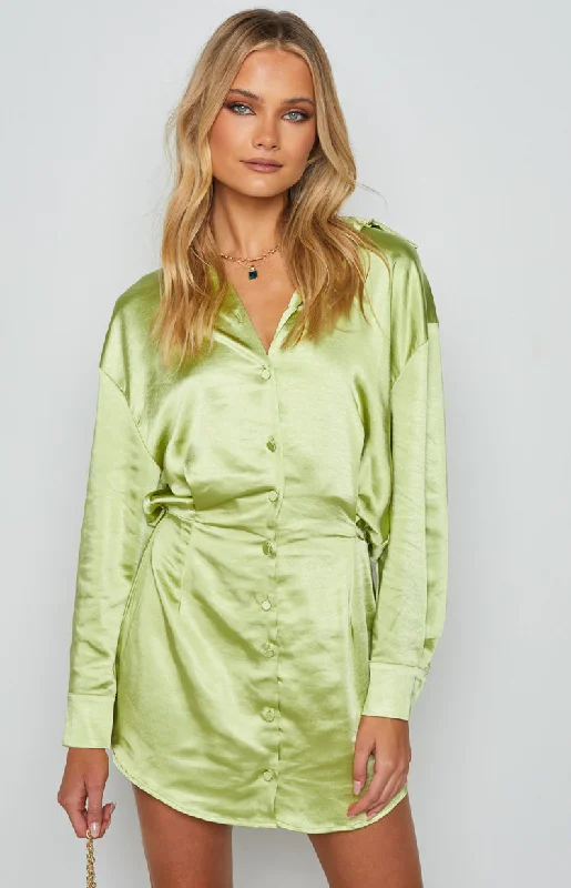 Clearance Sale Deeper Water Mini Dress Green