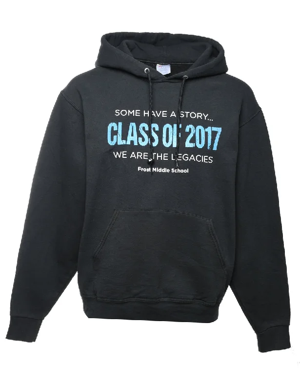 Last Chance Jerzees Class Of 2017 Printed Hoodie - L