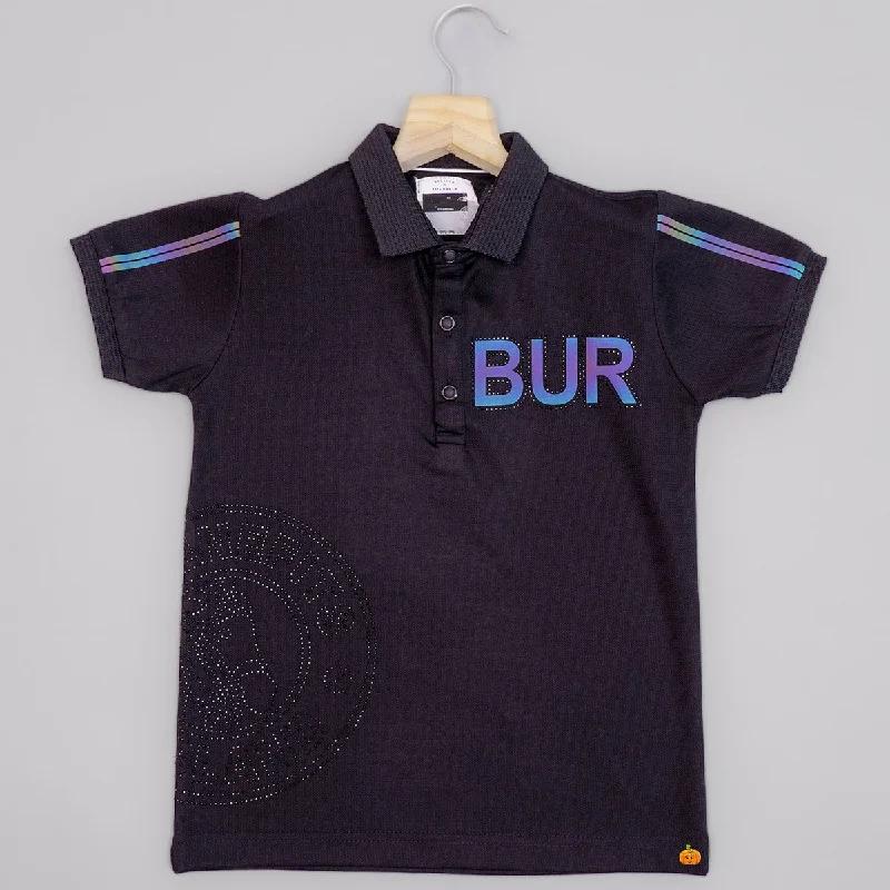 Year-End Clearance Black Polo T-shirts for Boys