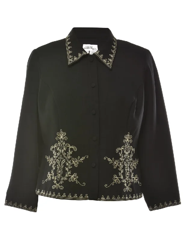 Overstock Button Front Jacket - M