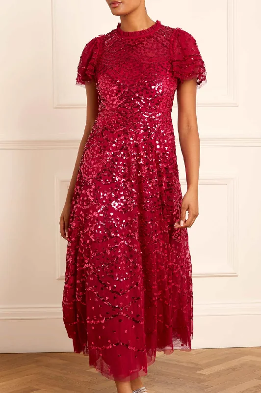 New Arrival Deco Dot Ankle Gown