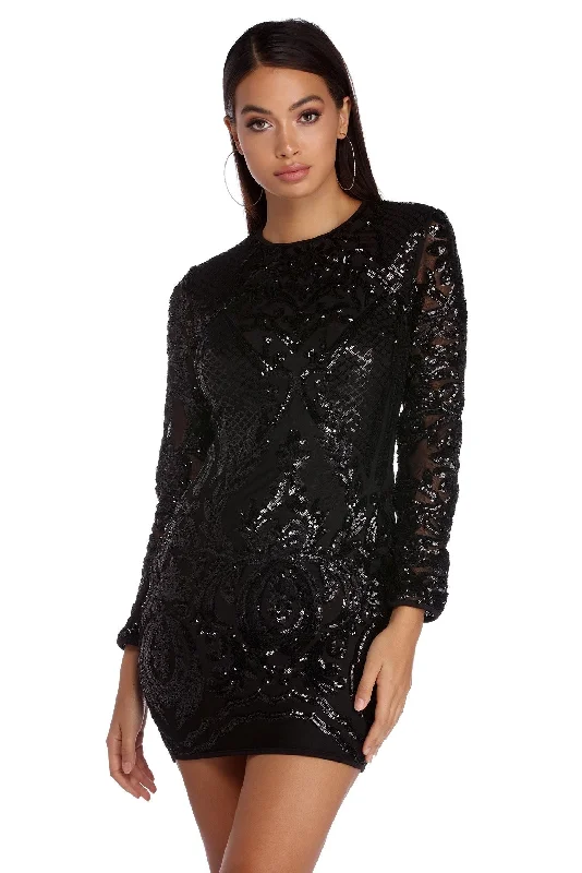 Cher Sassy Sequin Mini Dress